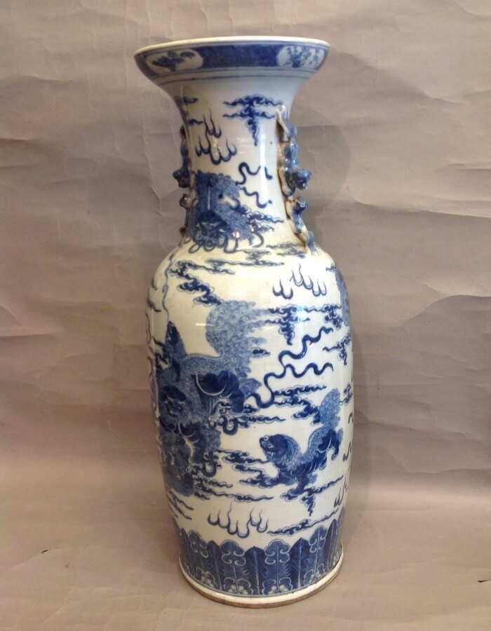 染付花瓶（中国陶器） | 京都ふくまる
